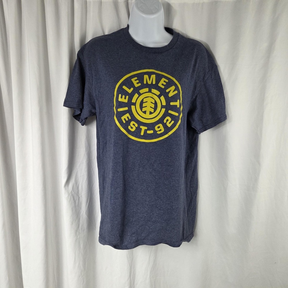 Element Shirt Mens Medium Blue EST 92 Circle Logo Graphic Tee Top Skateboard